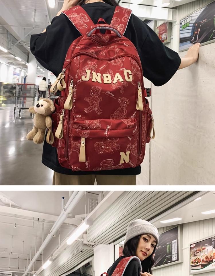 Korean Style Trendy Backpack for Middle & High School Students - Cool Print for Boys & Girls, Ideal for Streetwear & Travel.