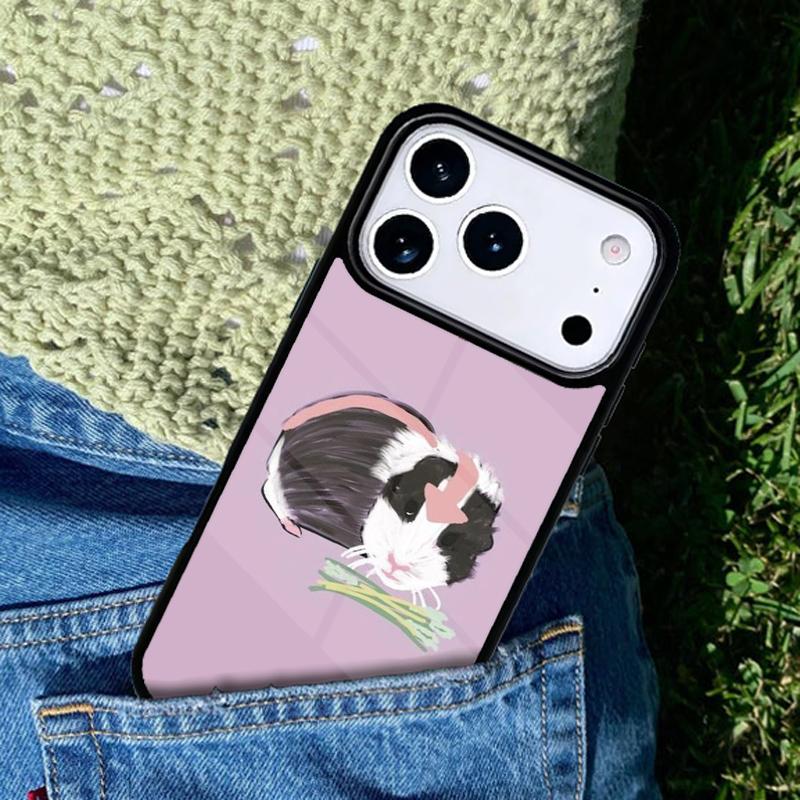 Милый Мультяшный Морская свинка Чехол для Телефона для IPhone 11 12 13 14 15 16e 17 Pro Max Чехол для IPhone 17 Air