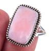 Natural Pink Opal Gemstone Handmade 925 Solid Sterling Silver Ring Size 10 H3U85