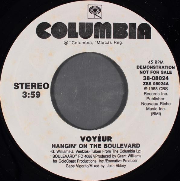 7inch Record VOYÉUR - Hangin' On The Boulevard 3808024 Columbia 1988 US Soul/Funk Used