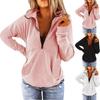 Women's Personality Solid Color Stand-up Collar Long-sleeve Stitching Zipper Sweater