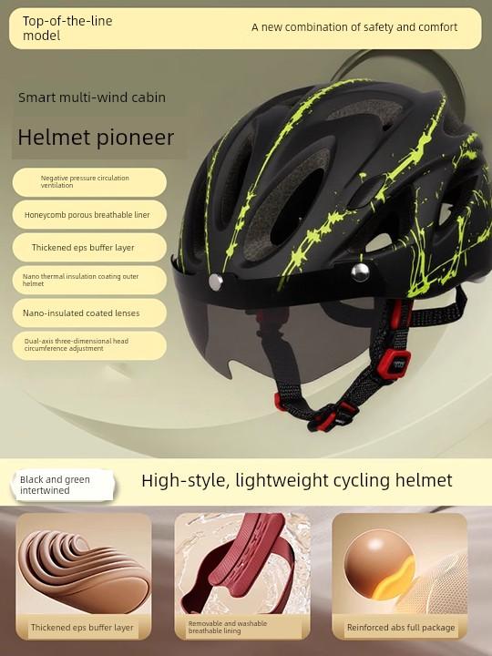 Cycling Helmet for Men and Women, Outdoor Sports Magnetic Goggles, Sun Protection and Insect Protection, Bicycle Safety Helmet 2026 New Model