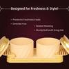 Tray Set with Lid & Serving Tray for Serving Sweets,Chips,Cookies Other Snacks -430ml,Elegance Ivory,Plastic ,27.2 X 11.5 X 8.5 Cm