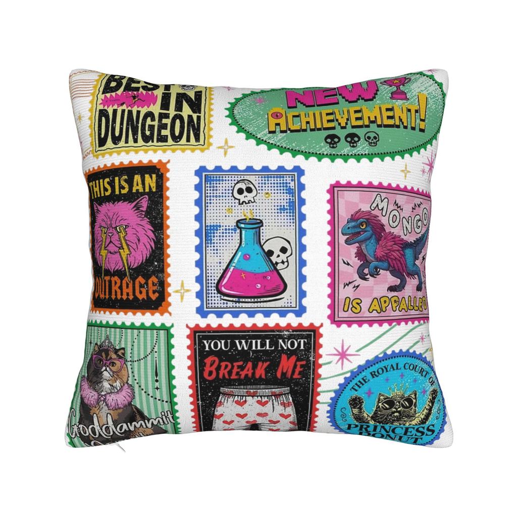 Dungeon Crawler Carl Retro Pillowcase Printing Fabric Cushion Cover Decorative Pillow Case Cover Home Zipper Xcm
