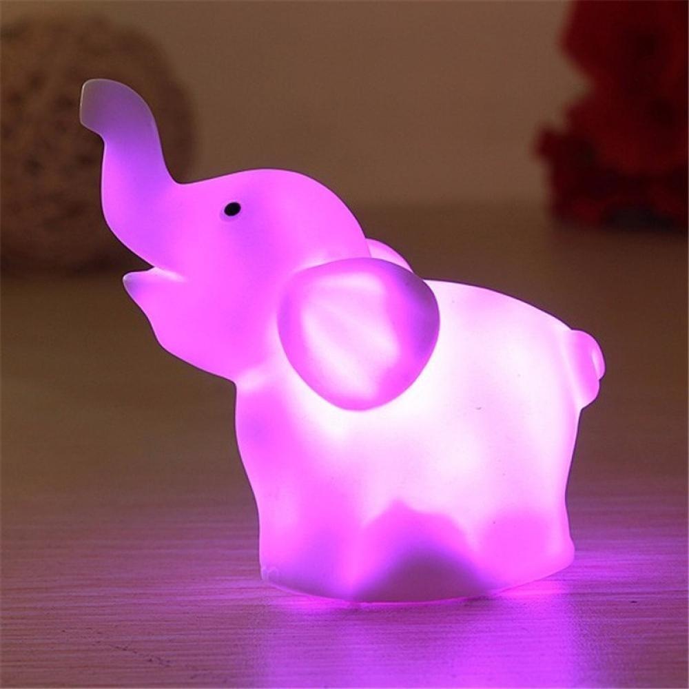 Night Light Lamp LED Toys Elephant Colorful Changing Lights For The Room Decoration Party