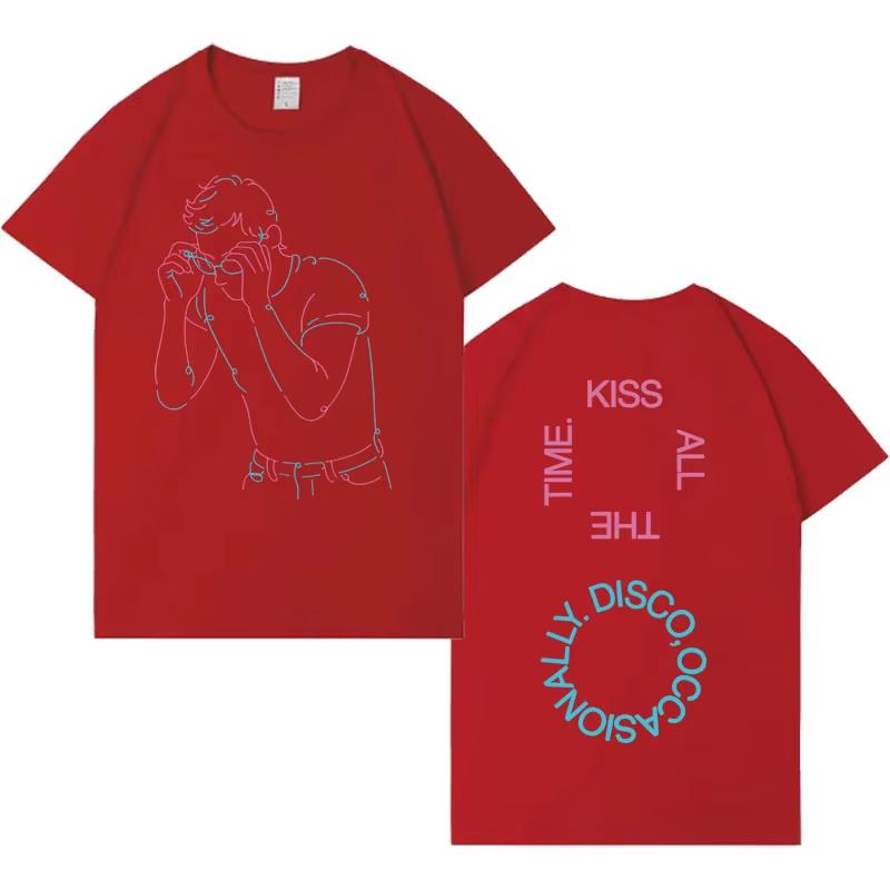 2026 Album Kiss All The Time Tshirt Singer HarryStyle Graphic Printing Hip Hop Unisexs Womens Clothing Summer Cotton Tshirt