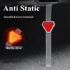 1Pc Auto Anti- Static Metal Strap Car Reflective Triangle Warning Electrostatic Strip Vehicle Ground Wire Safety Warning Chain