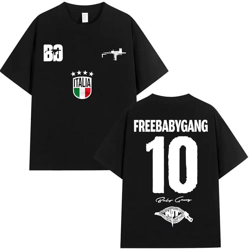 Rappeur Baby Gang Tour 2025 Album Merch Tshirts Unisex Women Clothing Hip Hop Oversized T Shirt Summer Casual Short Sleeve Tshirt