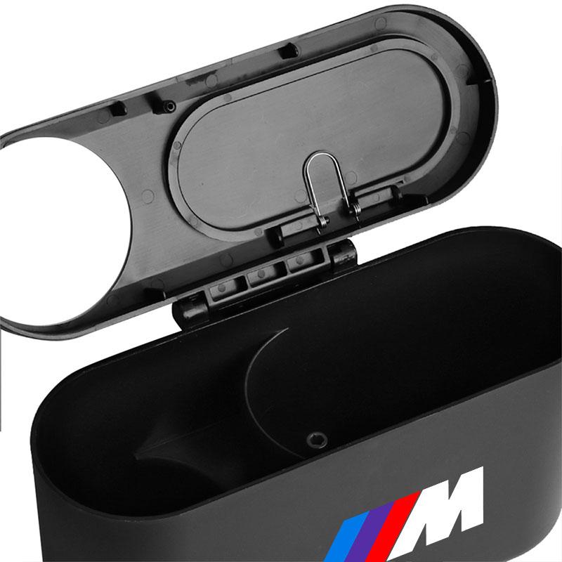Trash Can Auto Emblem Garbage Box Bin Storage Car Accessories For BMW E93 F10 F20 F30 F40 F15 F25 F26 F31 F49 F86 M3 M5 X3