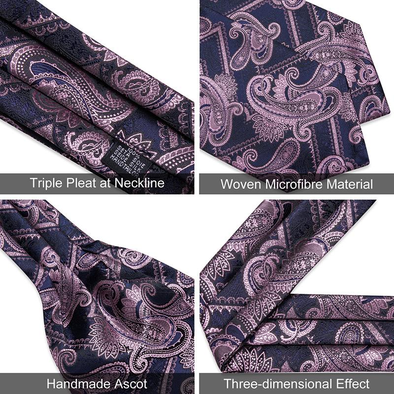 Мужской Ascot Шелковый Свадебная вечеринка Ascot Scrunch Self Style Neck Tie Роскошный Формальный Галстук Шарф для Подарка