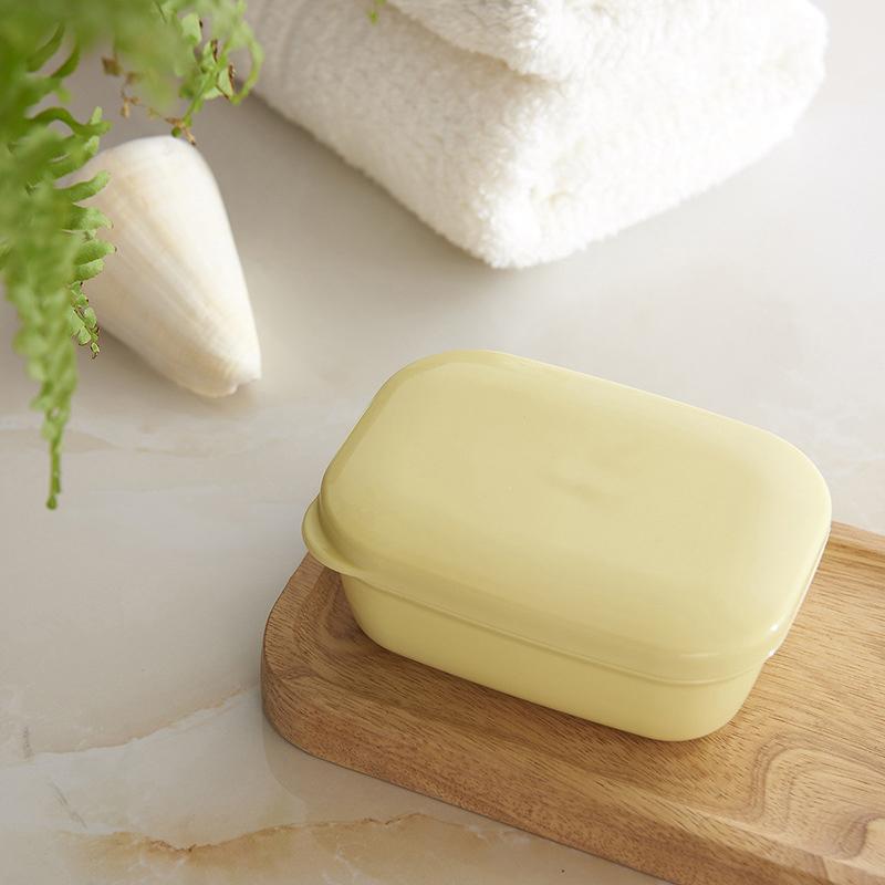1PCS Covered Soap Box With Waterproof Seal Portable Soap Box Detachable Drain Tray And Soap Pan