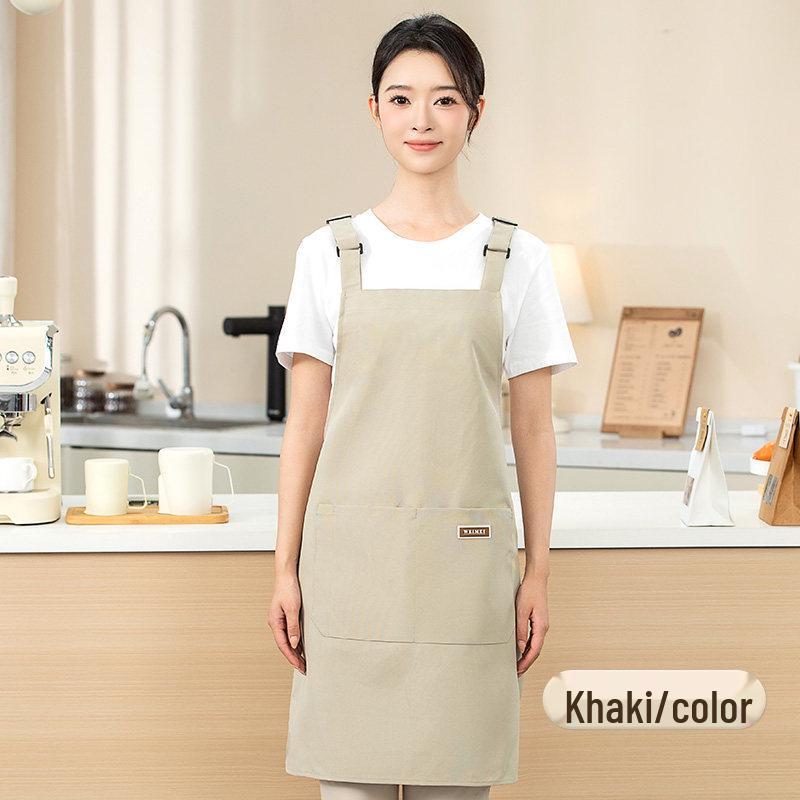 Waterproof & Oil-Proof Kitchen Apron with Special Logo Print and Embroidery for Waiters