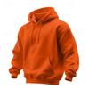Unisex Winter Solid Color Hooded Sweatshirt Loose Fit Long Sleeve Casual Pullover Men Women