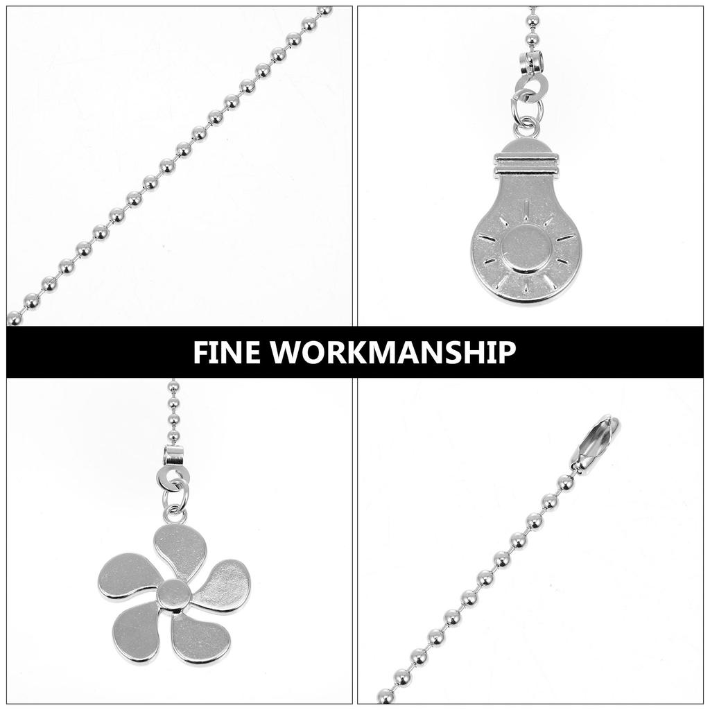 Durable Zinc Alloy Ceiling Fan Chain Pull Beaded Fan Pull Chandelier Chain Pendant Extension Home Decor Hardware Chains Suitable