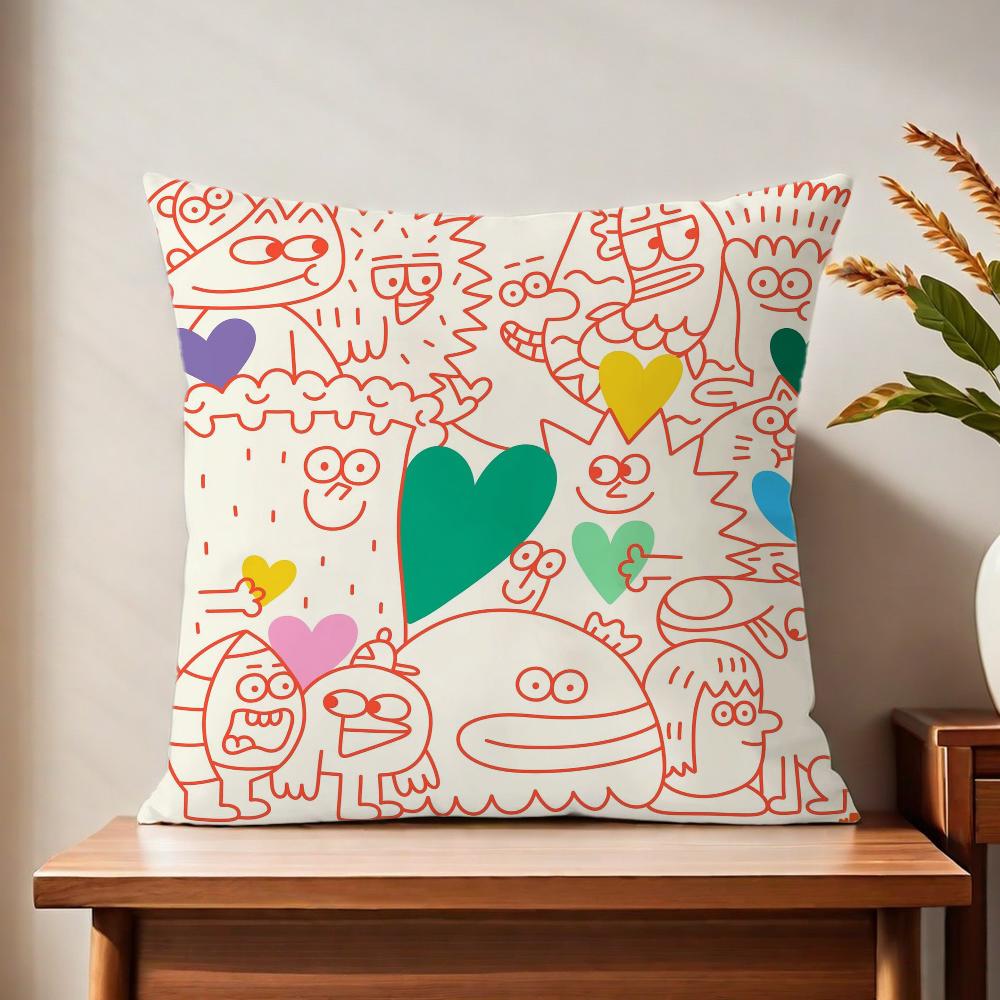 NNina DDzyvulska cushion cover For Pillow Printing Sofa Decoration Home Car Room Coffee Shop Office Nordic Simplicity