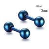 Unisex Round Studs Gold Barbell Women Fashion Jewelry Stainless Steel Ball Earrings Stud Earrings