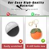 Leather Keychain Holder Case for Apple AirTag Cute Protective Air Tag Cover Keychain Ring Anti-Scratch Finder GPS Tracker Case