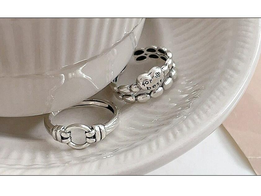 Двухслойное кольцо-сердце из стерлингового серебра 925 пробы для женщин, японский и корейский дизайн, легкая роскошь, высокое качество