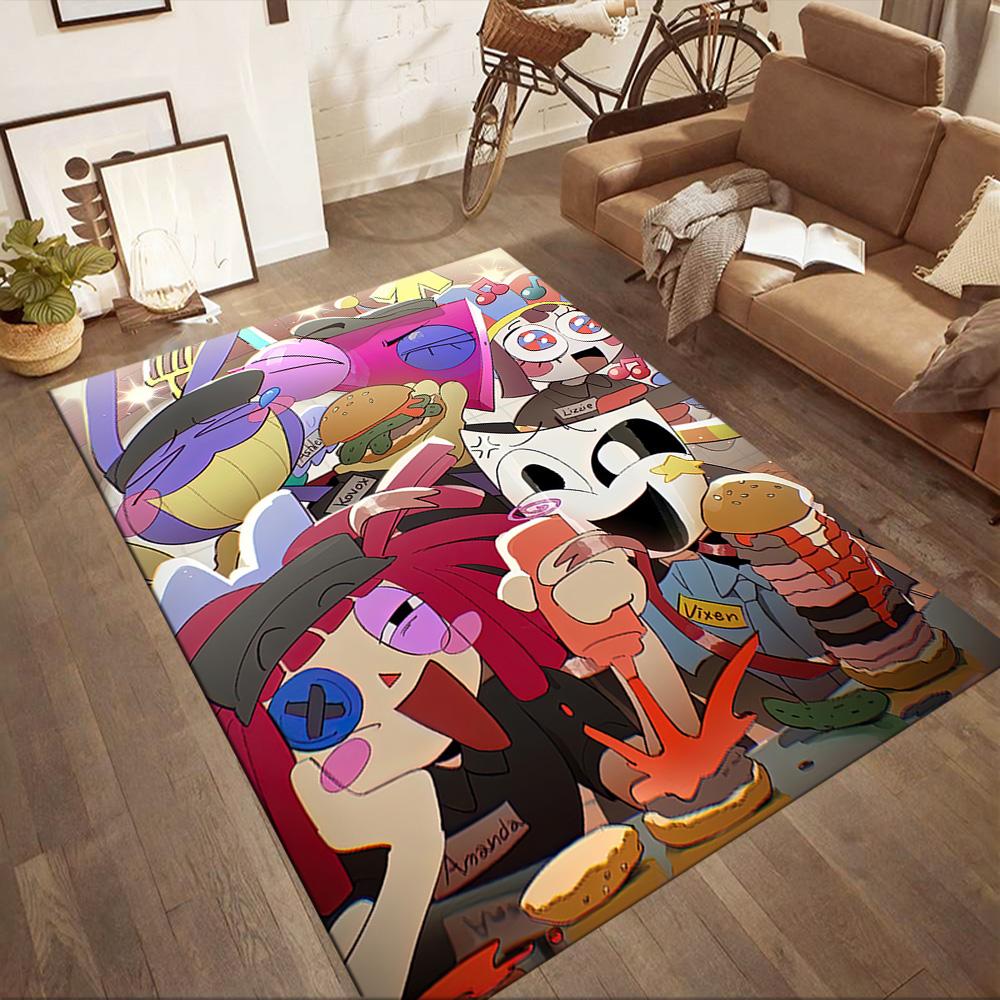 Digital Circus Carpet Suitable For Hallway Bedrooms Balcony Foyer Antislip Rug Anime Office Decor Best For Christmas