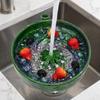 Керамическая миска с дренажными отверстиями и носиком Ручная работа Керамический дуршлаг для кухни Посудомоечная машина