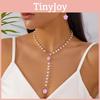 Geometric Flower Shape Jewelry Set With Pearl Pendant For Women Fashion Accessories