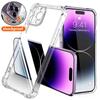 Прозрачный чехол для телефона iPhone Samsung Huawei Honor Xiaomi Redmi OPPO Realme Vivo Мягкая силиконовая задняя крышка с защитой от падения