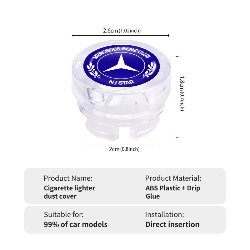 Car Cigarette Lighter Cap Auto Cigar Lighter Dust Proof Plug For Mercedes Benz CLK GLC W212 C200 C300 W203 W204 W205 W169 W176