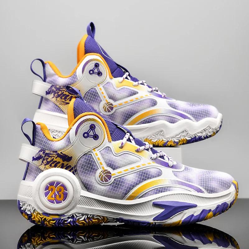 Мужские баскетбольные кроссовки для тренировок на спортивном поле, нескользящие, студенческие, оригинальные дышащие кроссовки для спорта на открытом воздухе, мужские баскетбольные кроссовки