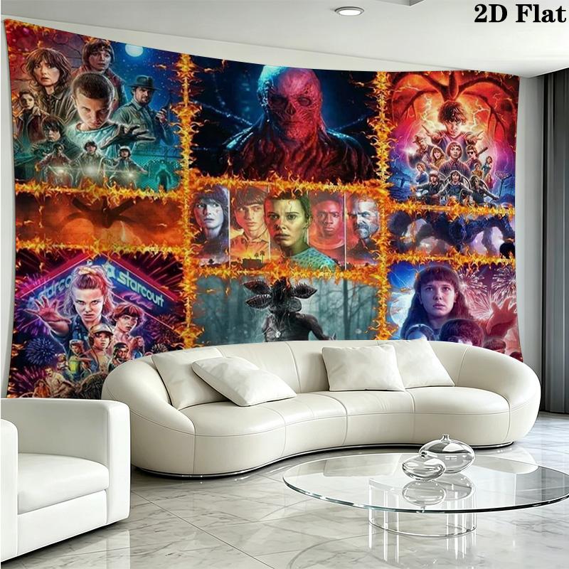 Stranger Series Wall Tapestry Aesthetic Wall Hanging Printed Fabric Blanket Decorative Tapestries for Bedroom Living Room Home Decor