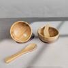 Bamboo Wood Mask Bowl Sleek Bamboo Spatula Spoon Spoon Cosmetic Mixing Tools  Cosmetic Mixing