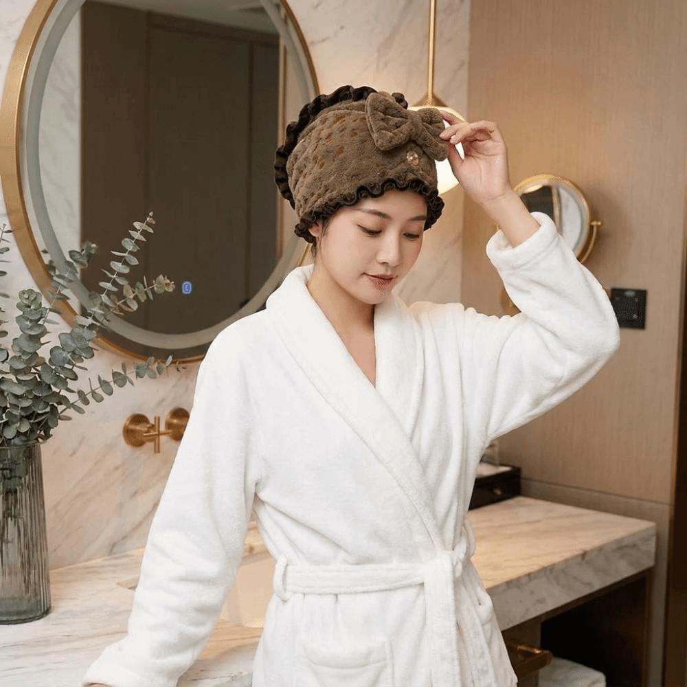 Coral Fleece Shower Cap Quick-drying Towel Cap Hair Drying Cap Hair Towel Wrap Washing Hair