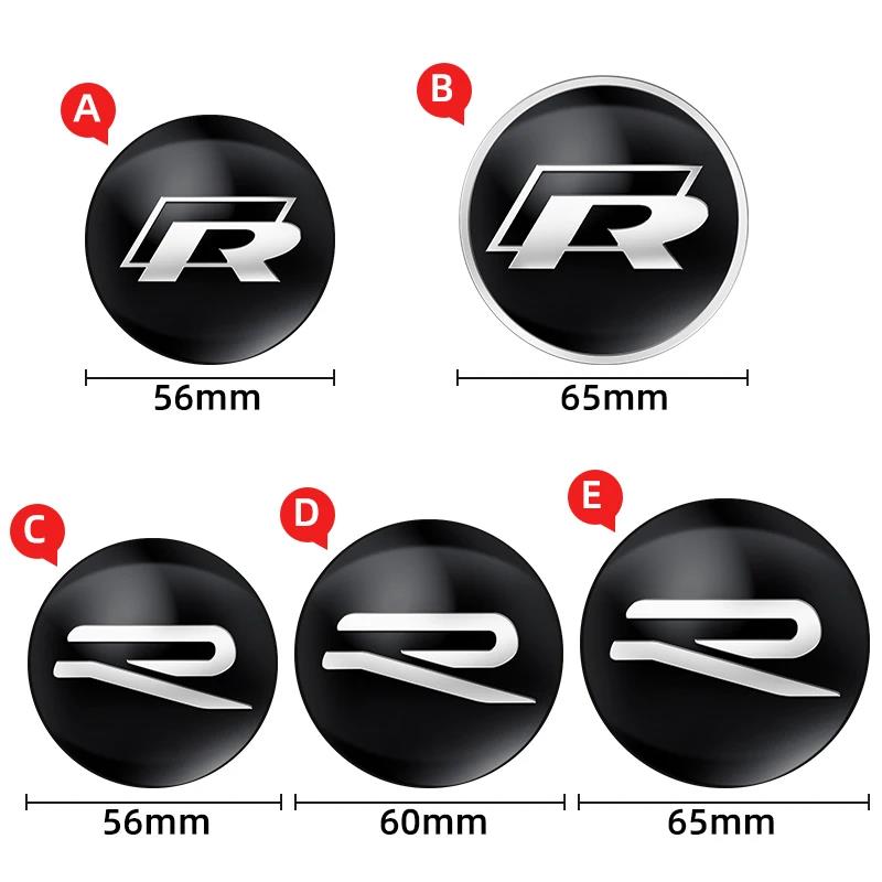 VW Car Wheel Center Cover Hub Caps Decal Badge Stickers for VW Volkswagen MK6 Golf 6 Golf 7 Passat Tiguan Polo HYNS-D186 EK1