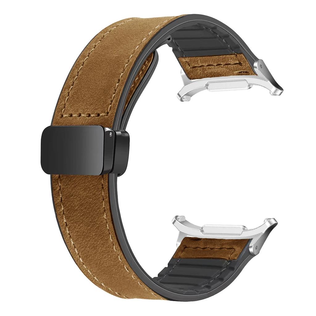 Магнитный Кожаный Силиконовый Ремешок Для Samsung Galaxy Watch Ultra 47мм Браслет На Запястье Спортивный Браслет Correa Band Ремешок Для Часов