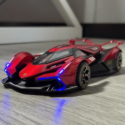 1:24 V12 Vision GT Gran Turismo Супер Концепт Спортивный Автомобиль Сплав Литье под Давлением Модель Автомобиля Домашние Украшения Орнаменты Коллекции День Рождения