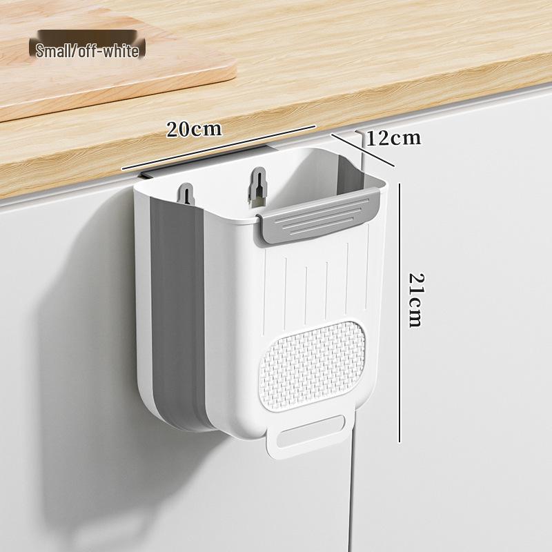 Wall-Mounted Foldable Kitchen Trash Can - Large, Durable, Multifunctional Hanging Bin