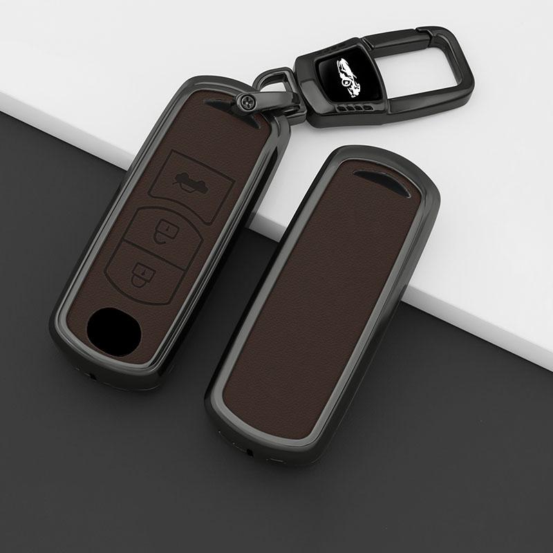 Zinc Alloy Leather Car Key Case Cover for Mazda 2 3 6 Atenza Axela Demio CX-5 CX5 CX-3 CX3 CX7 CX-7 CX-9 CX9 MX5 Accessory