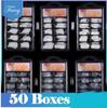 50 Boxes French Acrylic Artificial False Nails Tips Kit Natural Full Half Cover Clear Fake Nail Art Tip Salon and Home