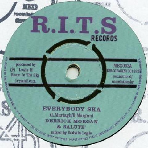 7inch Record DERRICK MORGAN SALUTE SALUTE Everybody Ska Skafonso MBX092 Room In The Sky 2016 UK Reggae Ska Dub Used