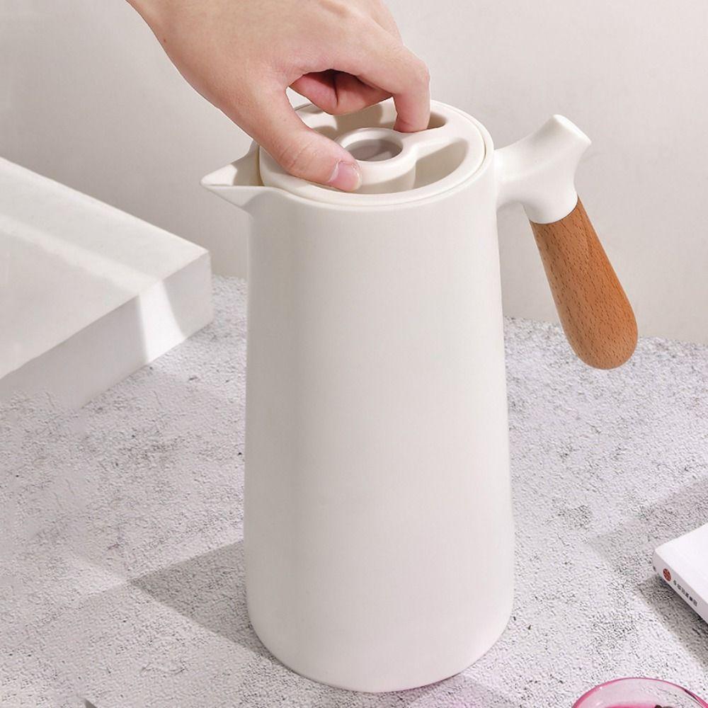 Термос-кувшин со стеклянной колбой, большой емкости, термоизолированный, для горячей воды, для заваривания чая