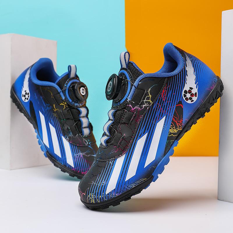 Футбольные бутсы Jinjiang для мальчиков и девочек TF со сломанными ногтями для детей и студентов, спортивная обувь с вращающимися кнопками