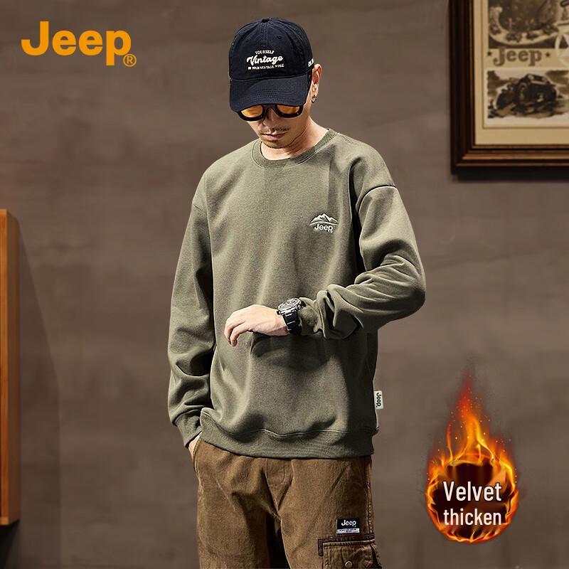 Jeep Men's Embroidered Fleece Sweatshirt