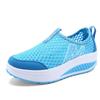 Mesh Slip-On Wedge Sneakers Women Breathable Casual Platform Shoes