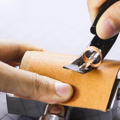 Черный острый нож для снятия фаски из кожи Инструменты DIY Кожевенное ремесло Безопасный режущий нож Отрезной тонкий нож +3 лезвия Немецкий импорт