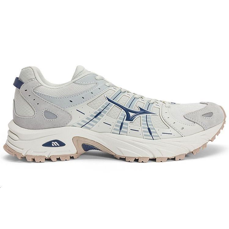Mizuno Ткань Синтетическая кожа Ретро Горная мода Кроссовки для трейлраннинга Унисекс Кроссовки Белый Серый Синий D1GH222803