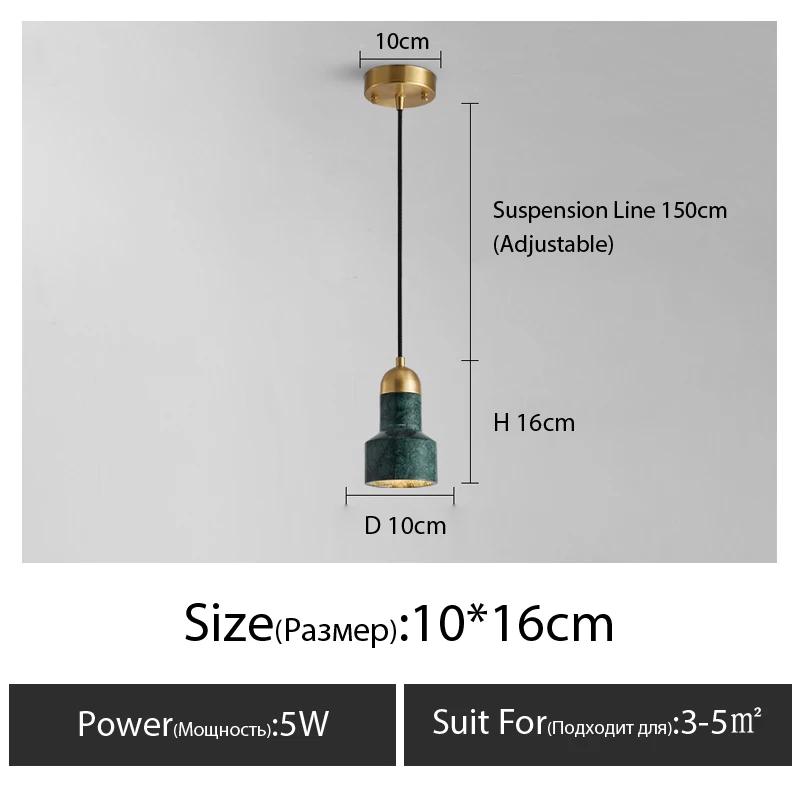 Современные минималистские подвесные светильники для спальни, ресторана, скандинавского искусства, с одной головкой, мраморные, медные, подвесные светильники для бара, украшения