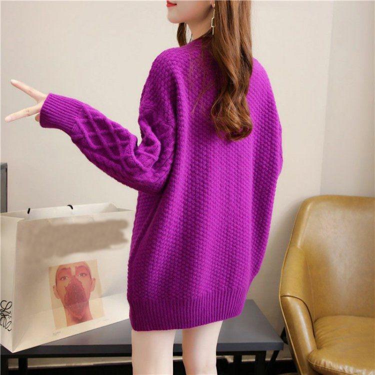Пуловер, свитер, осенне-зимний свитер, модный пуловер, свободный, с длинными рукавами и круглым вырезом, женский свитер с жареным тестом