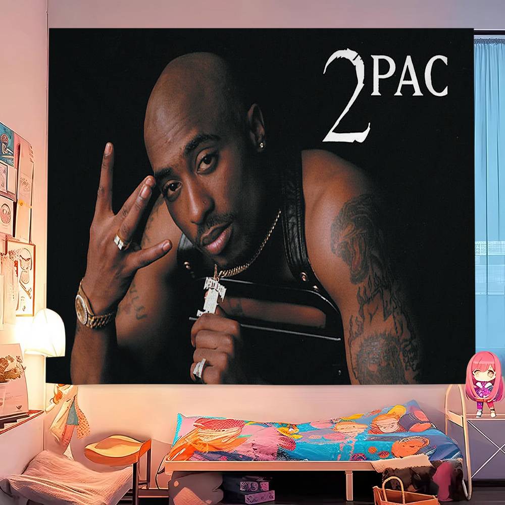 2PAC Тупак 3D Печать Мультяшный Гобелен Настенное Украшение Домашний Декор