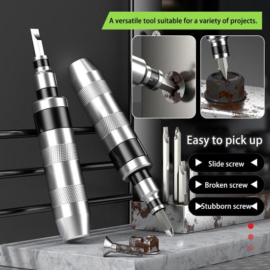 Ручной ударный шуруповерт, набор отверток, устойчивый к коррозии, портативный универсальный инструмент, ударный молоток, отвертка