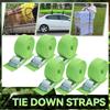 6PCS 2.5m X 25mm Heavy Duty Lashing Straps Cargo Luggage Tie Down Cam Buckle Roof Rack Motorcycle Bike Car Kayak Surfboards Tool