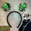 Cute Bat Specter Headband with Pumpkin Glow in Dark Hair Hoop Novelty Party Headdress Headwear Party Accessories